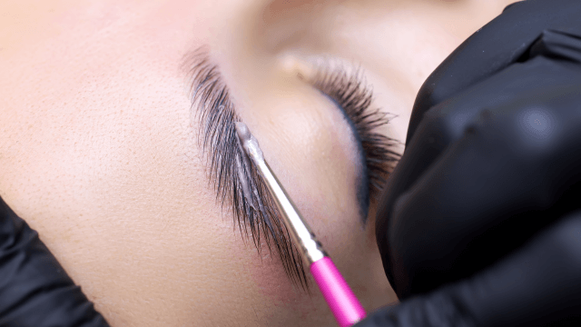 Brow Lamination with Wax and Tint