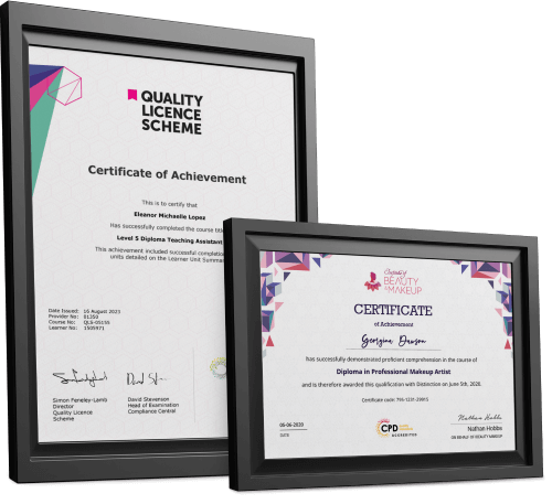 iBeauty QLS & CPD Certificate Mockup